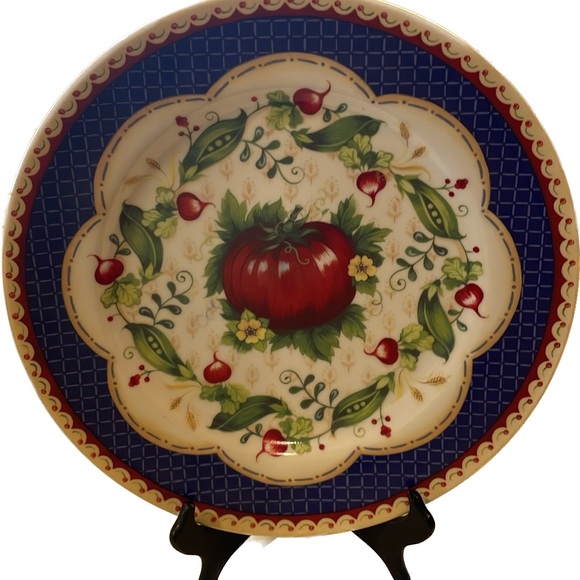 Andrea by Sadek Le Jardin Tomato 10.5” plate - Picture 1 of 5